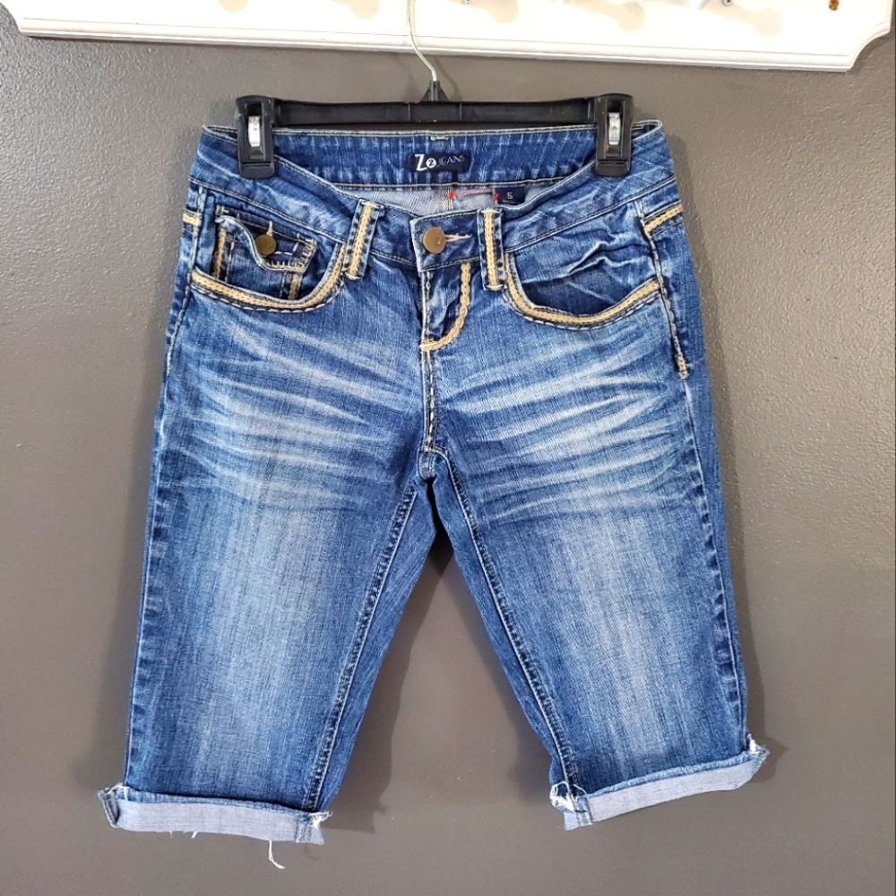 Z2 Jeans Y2K Thick Stitch Bermudas Jean Shorts 5